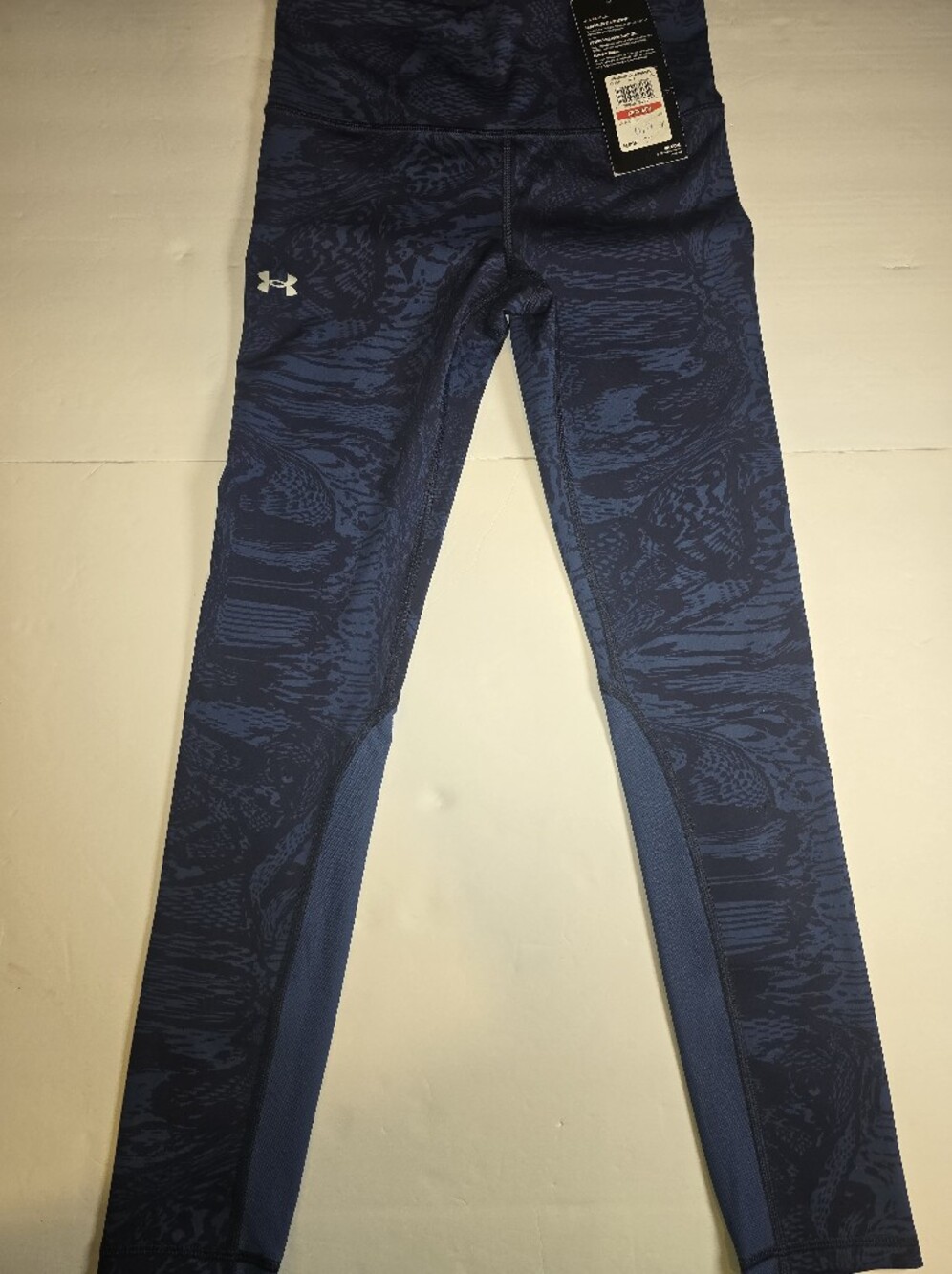 Under Armour Navy Blue Patterned Athletic Leggings